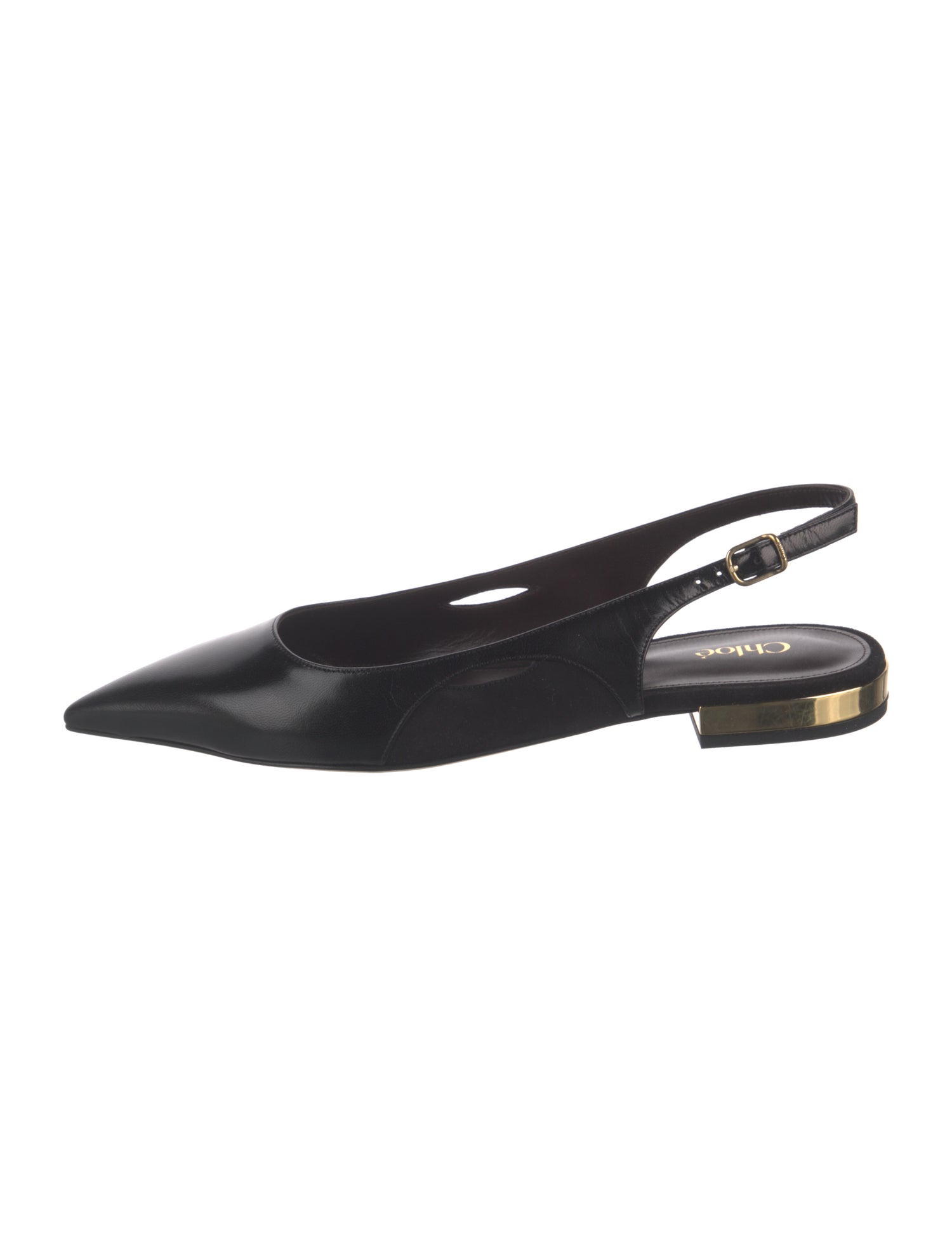 Chloé Leather Slingback Flats