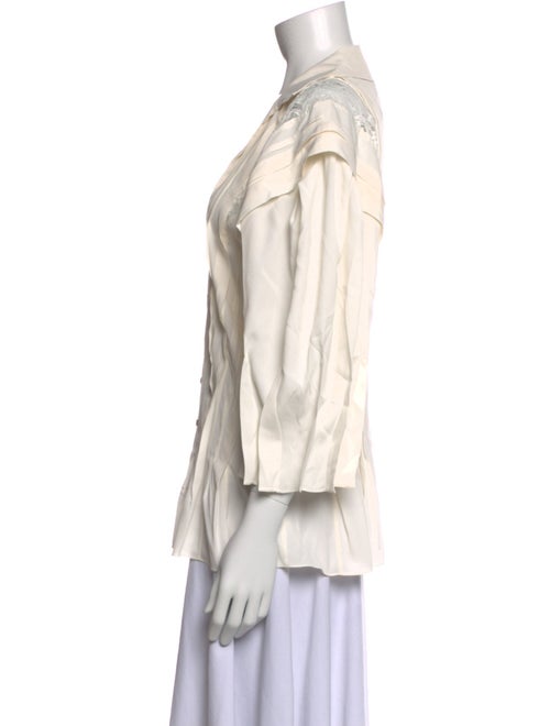 Chloé Three-Quarter Sleeve Button-Up Top