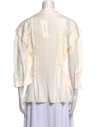 Chloé Three-Quarter Sleeve Button-Up Top
