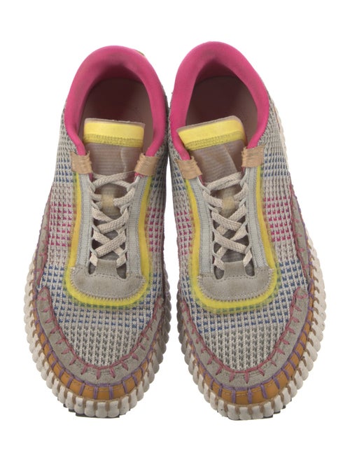 Chloé Colorblock Pattern Whipstitch Trim Sneakers