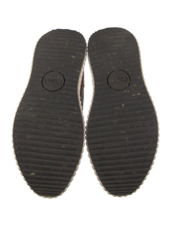 Chloé Colorblock Pattern Whipstitch Trim Sneakers