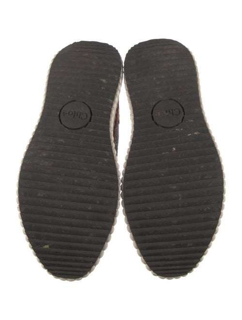 Chloé Colorblock Pattern Whipstitch Trim Sneakers