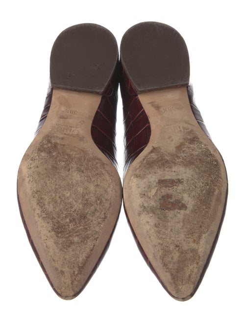 Chloé Leather Scalloped Accent Ballet Flats