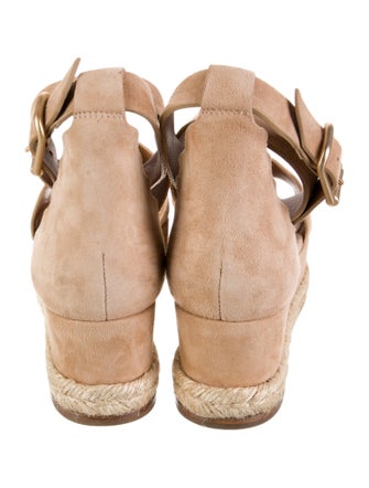 Chloé Suede Scalloped Accent Espadrilles