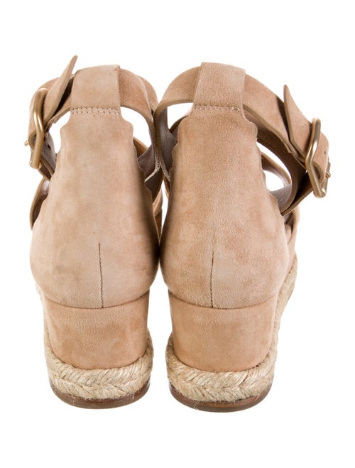 Chloé Suede Scalloped Accent Espadrilles