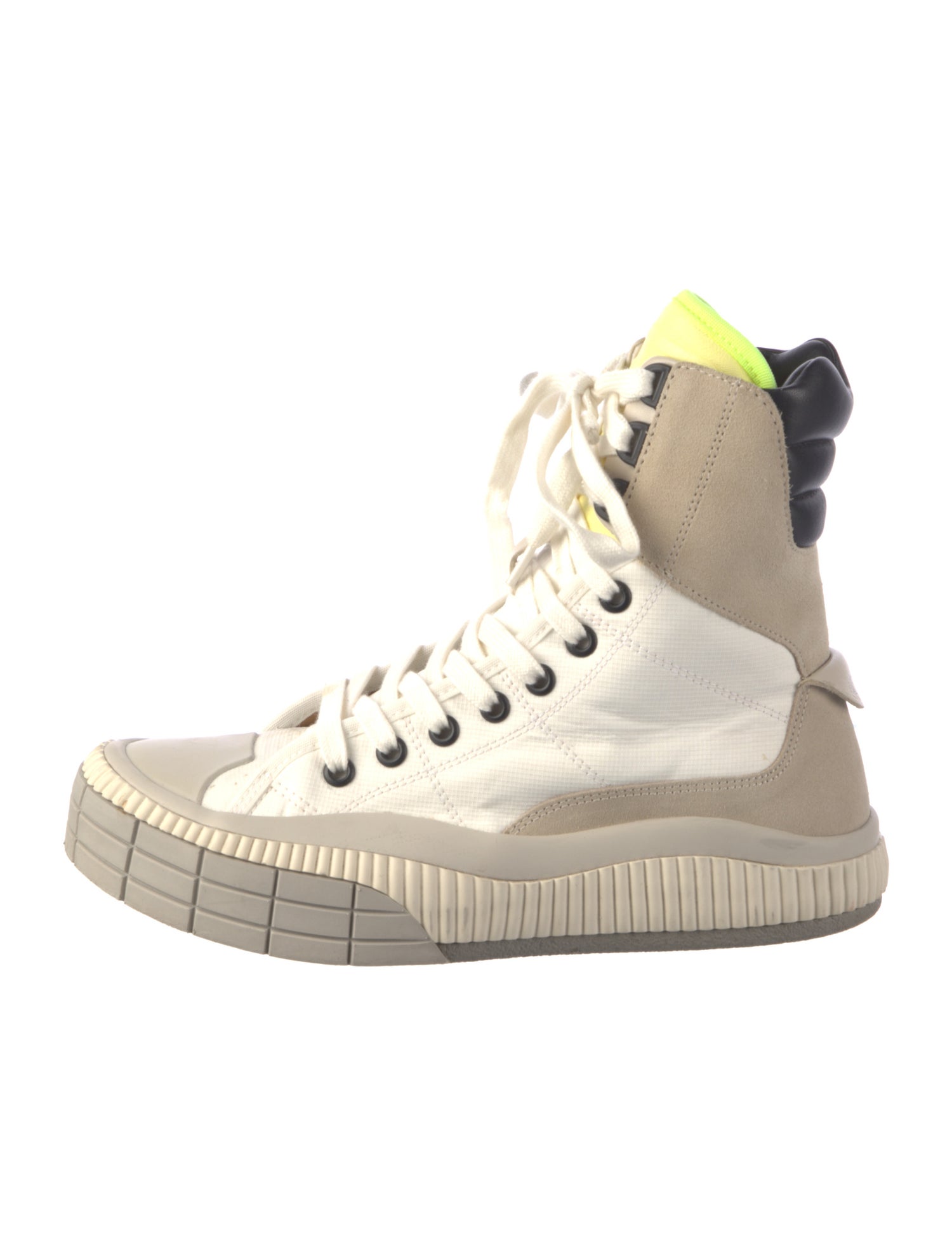 Chloé Colorblock Pattern Lace-Up Boots