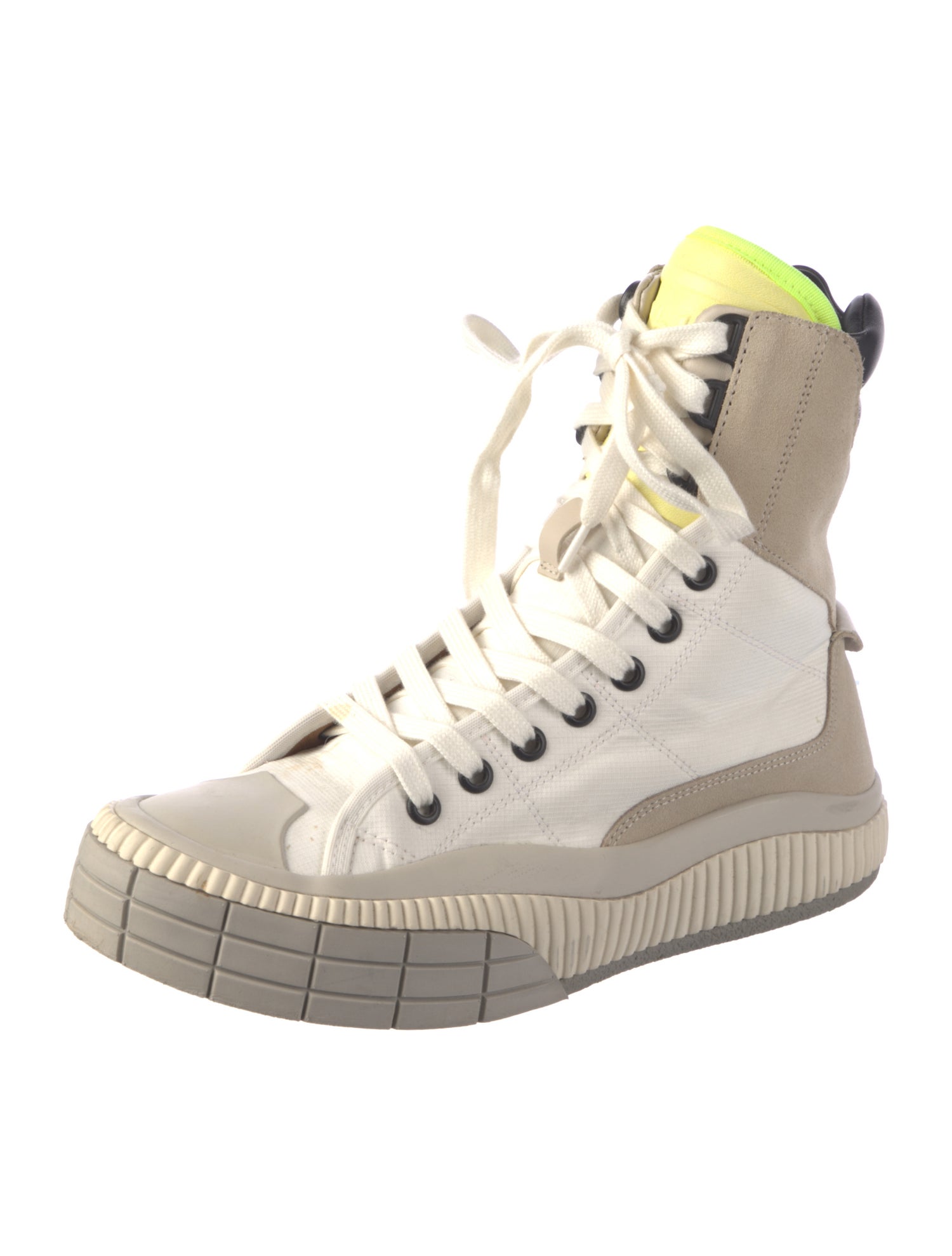 Chloé Colorblock Pattern Lace-Up Boots