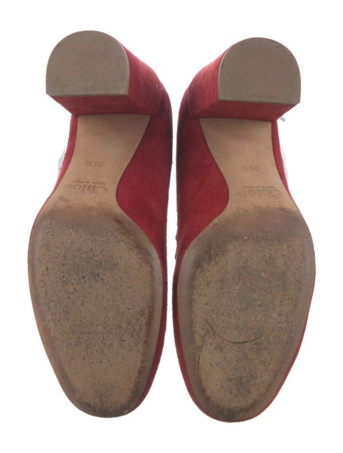 Chloé Suede Scalloped Accent Pumps