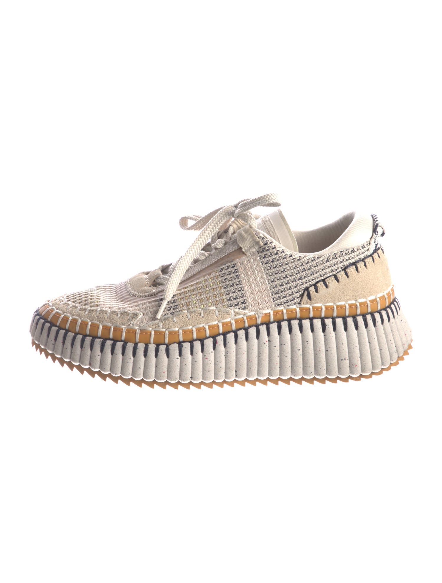 Chloé Plaid Print Espadrille Sneakers