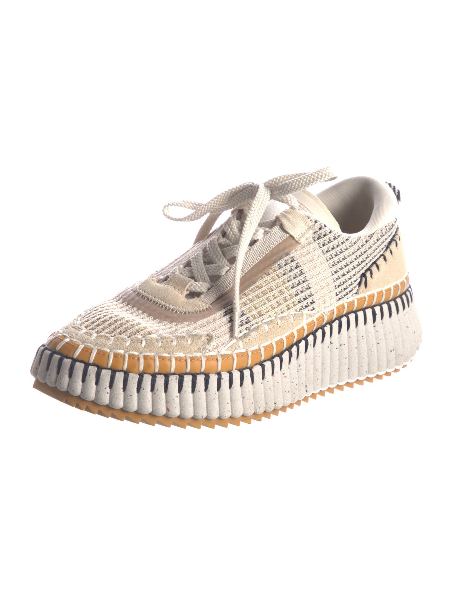 Chloé Plaid Print Espadrille Sneakers