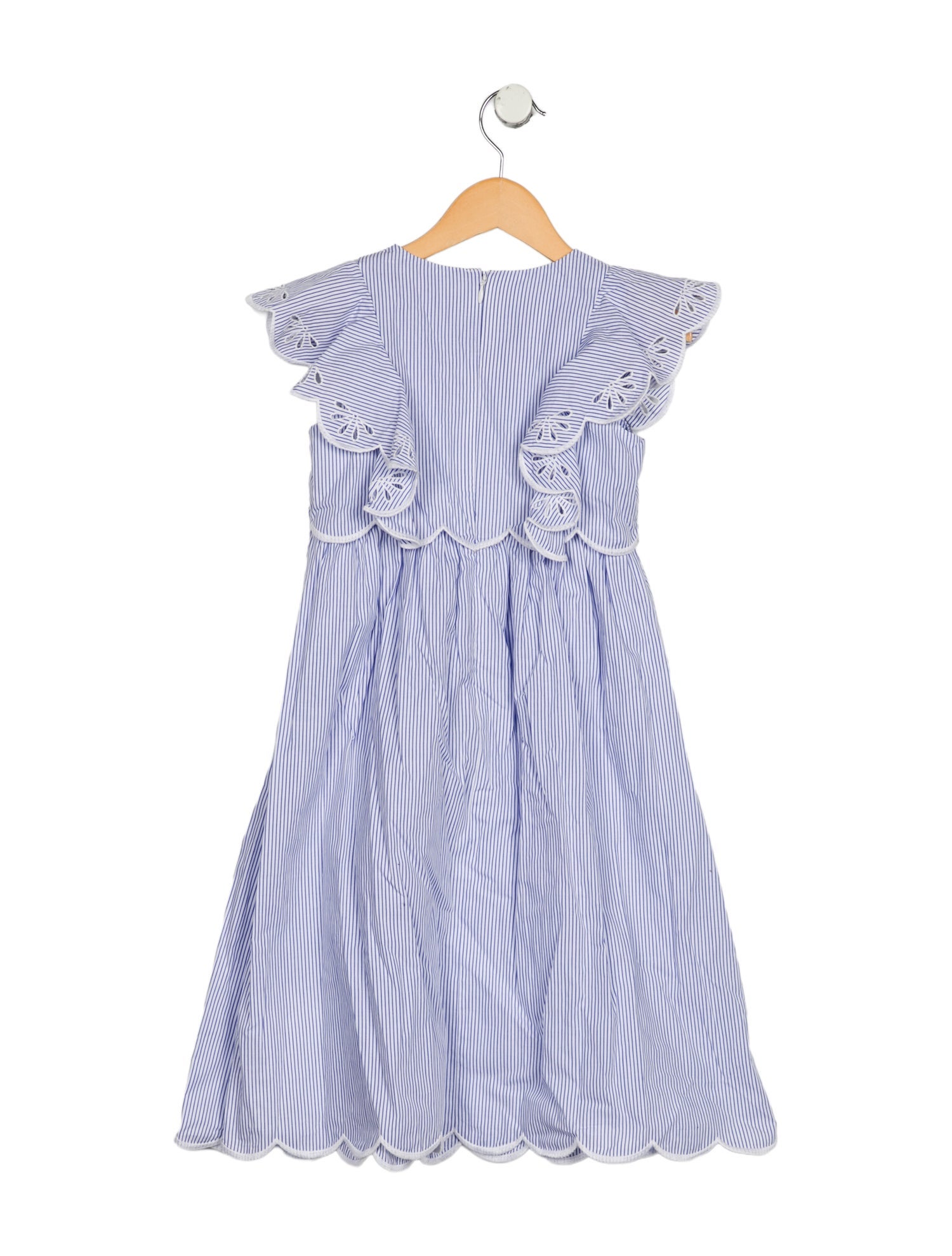 Chloé kid girls blue and white dress