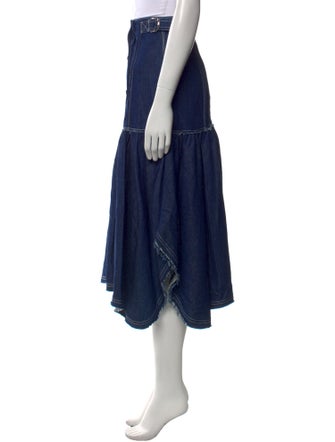 Chloé Raw-Edge Trim Midi Length Skirt