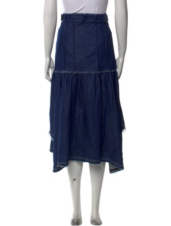 Chloé Raw-Edge Trim Midi Length Skirt