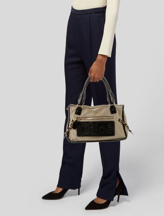 Chloé Canvas Top Handle Bag