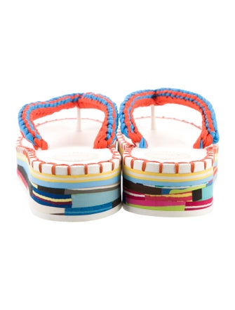 Chloé Printed Whipstitch Trim Espadrilles