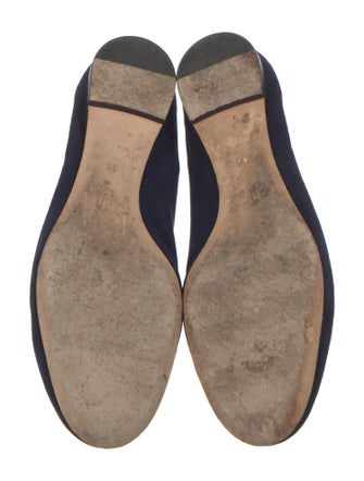 Chloé Suede Scalloped Accent Ballet Flats