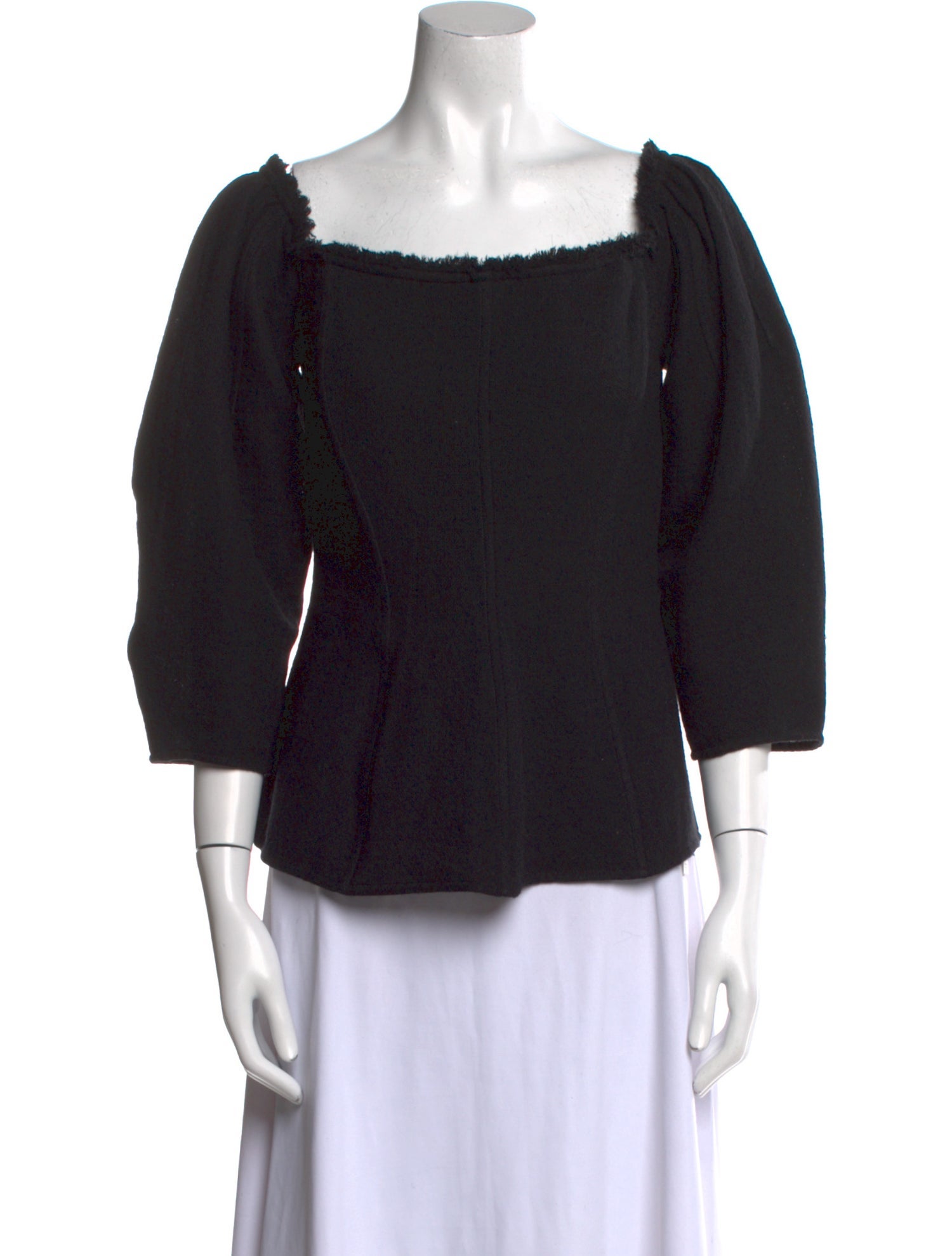 Chloé Wool Square Neckline Blouse