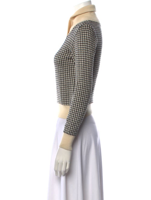Chloé Wool Houndstooth Print Sweater