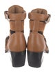 Chloé Leather Colorblock Pattern Lace-Up Boots