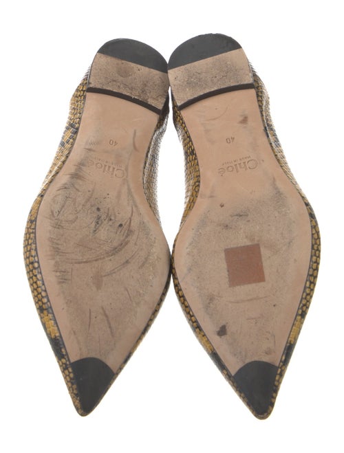 Chloé Leather Animal Print Flats