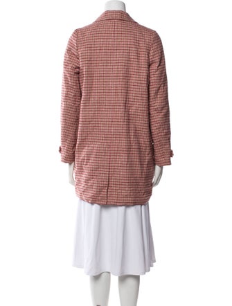 Chloé Virgin Wool Houndstooth Print Coat