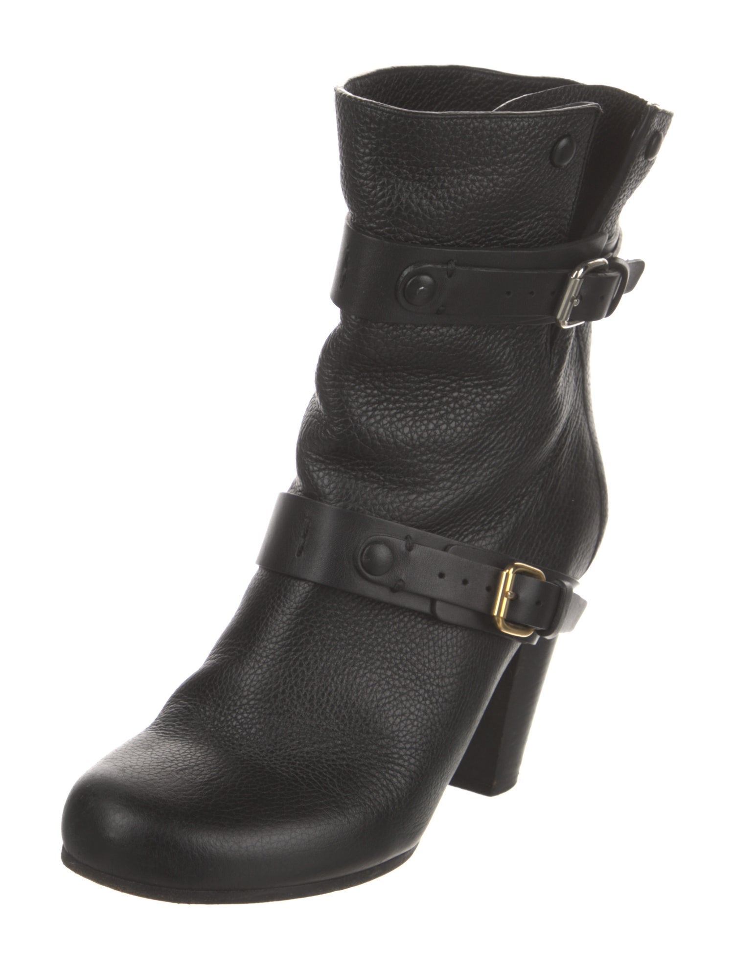Chloé Leather Moto Boots