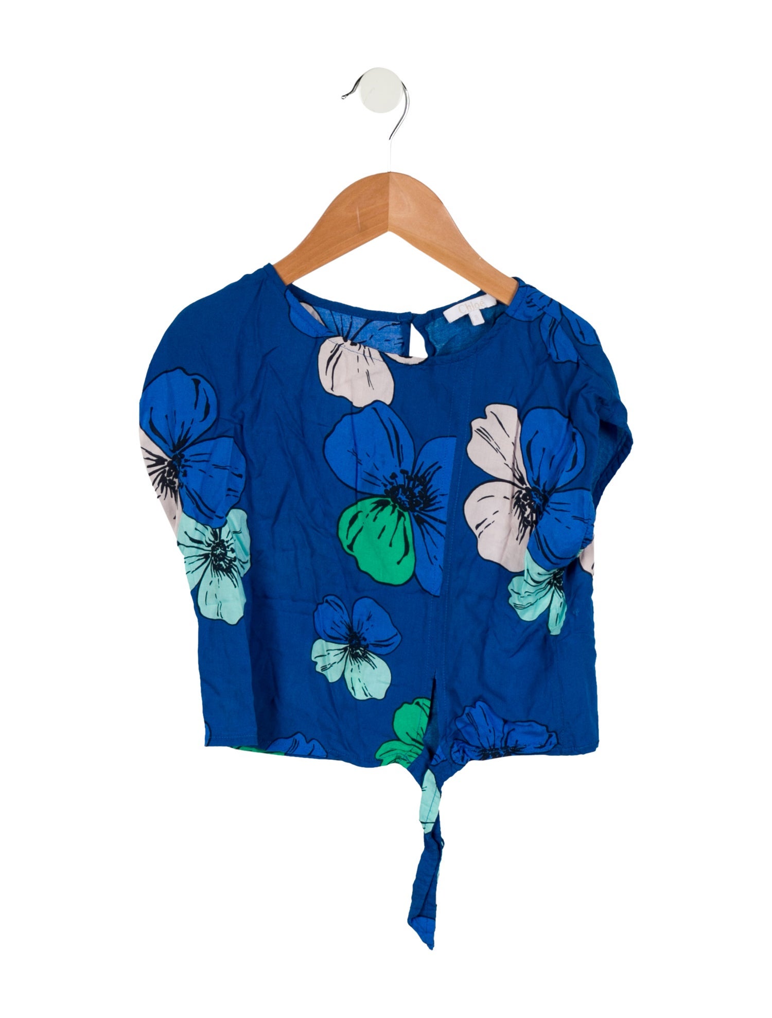 Chloé Girls' Short Sleeve Floral Top