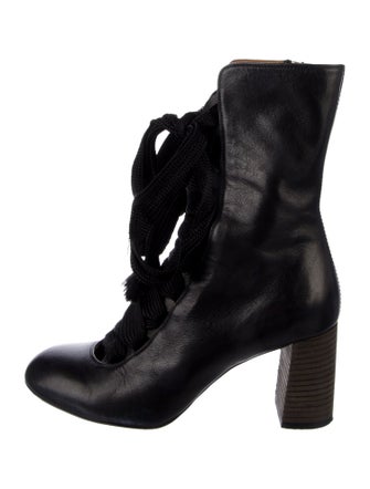 Chloé Leather Lace-Up Boots