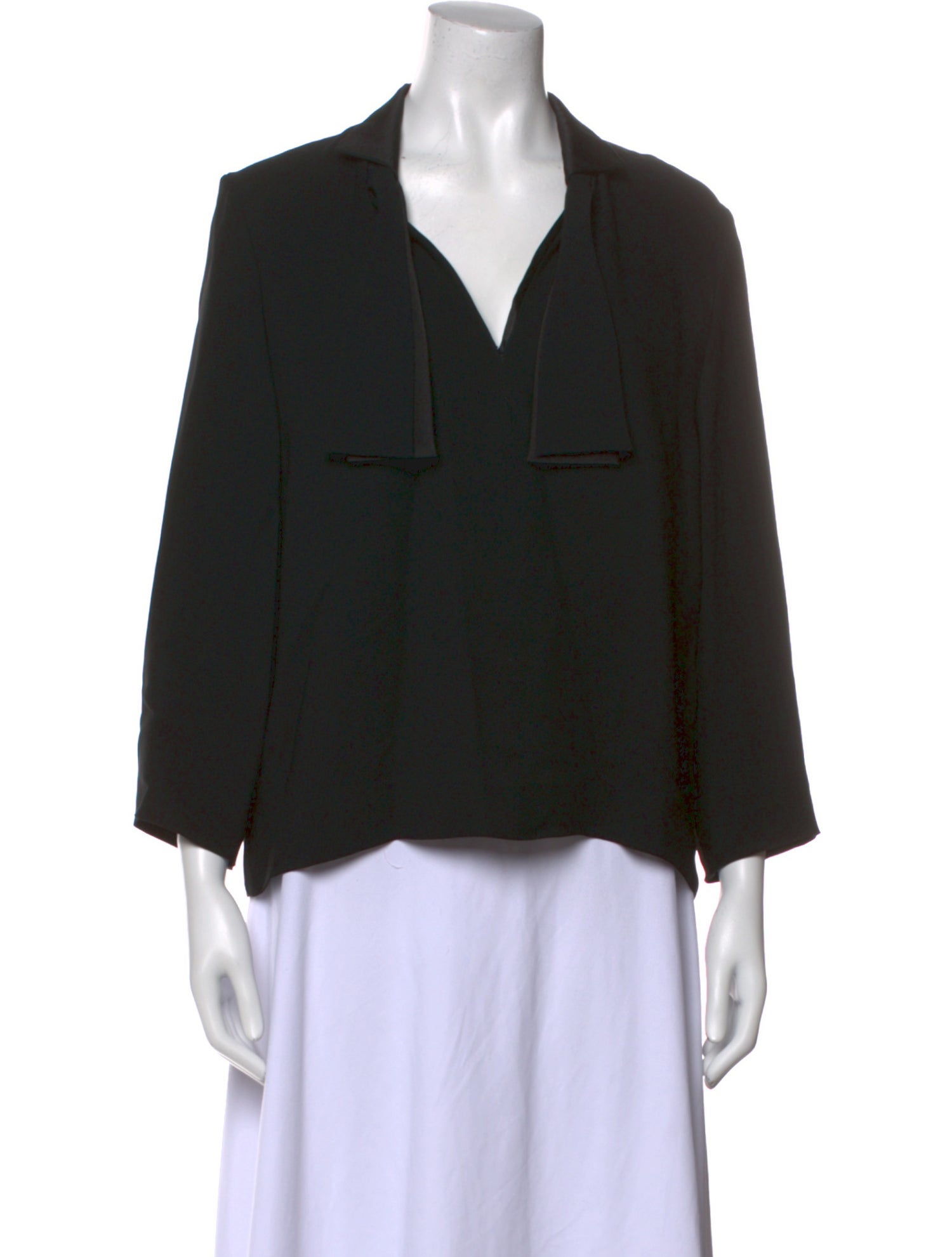 Chloé V-Neck Three-Quarter Sleeve Blouse