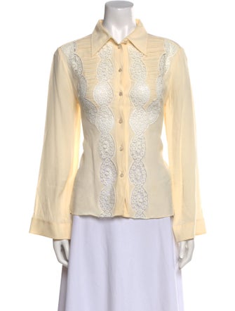 Chloé Silk Printed Button-Up Top