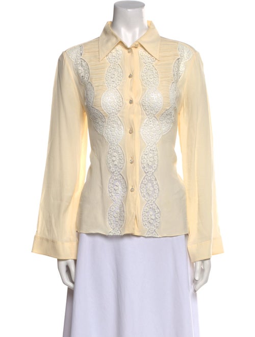 Chloé Silk Printed Button-Up Top