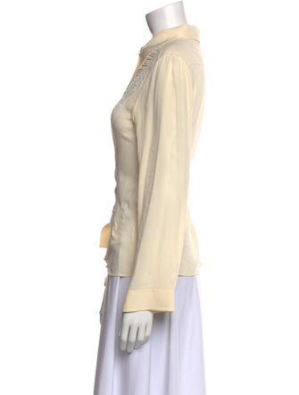 Chloé Silk Printed Button-Up Top