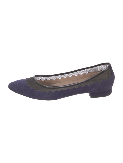 Chloé Suede Mesh Accents Ballet Flats
