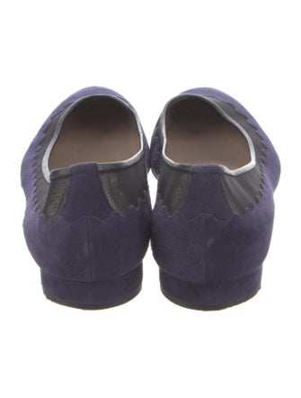 Chloé Suede Mesh Accents Ballet Flats