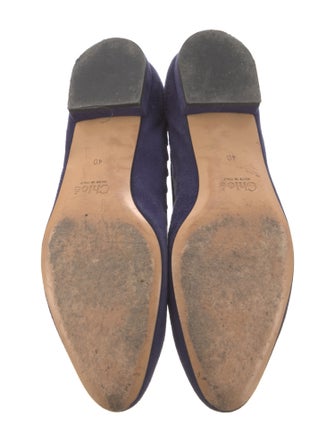 Chloé Suede Mesh Accents Ballet Flats