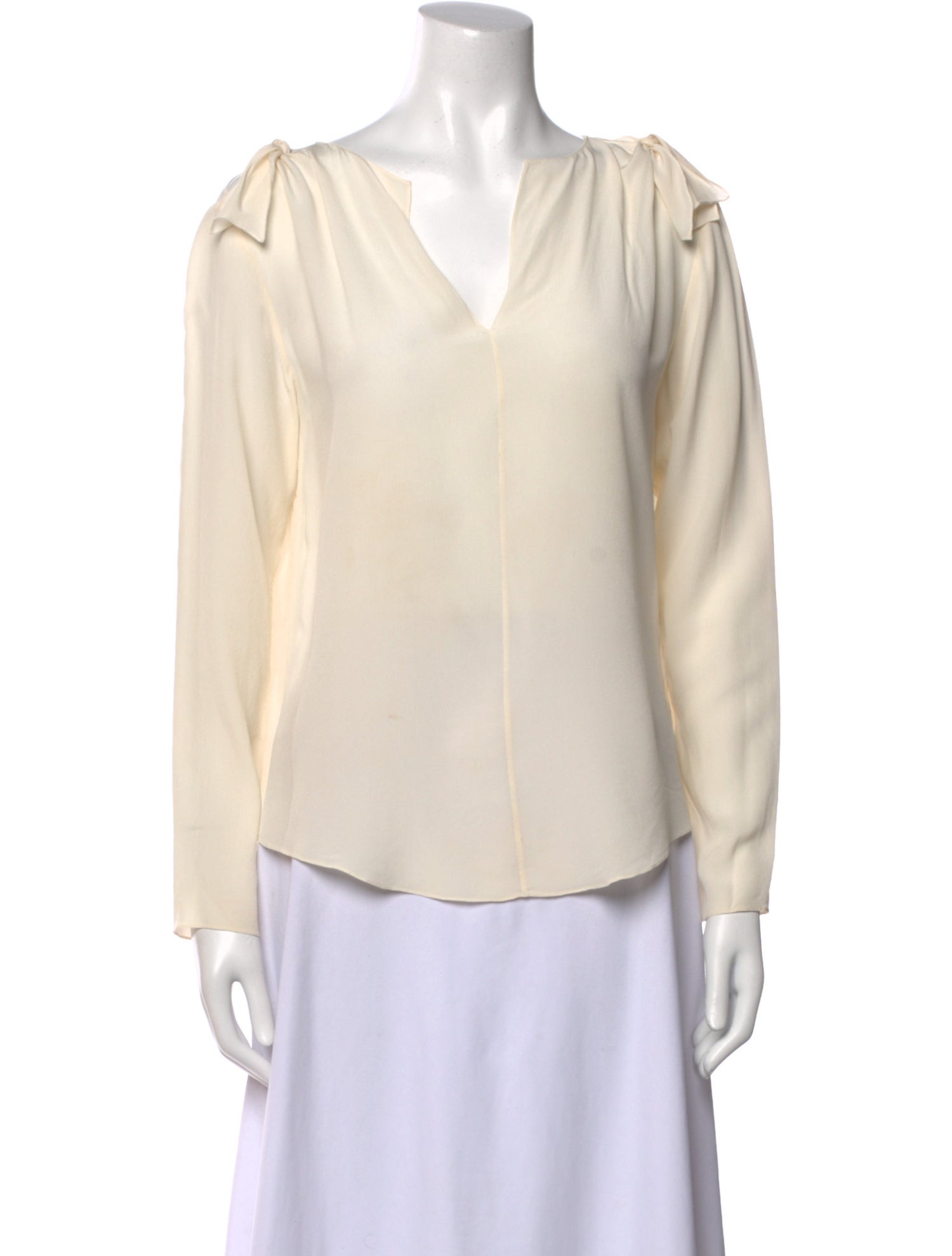 Chloé Silk V-Neck Blouse