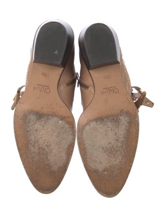 Chloé Leather Colorblock Pattern Lace-Up Boots