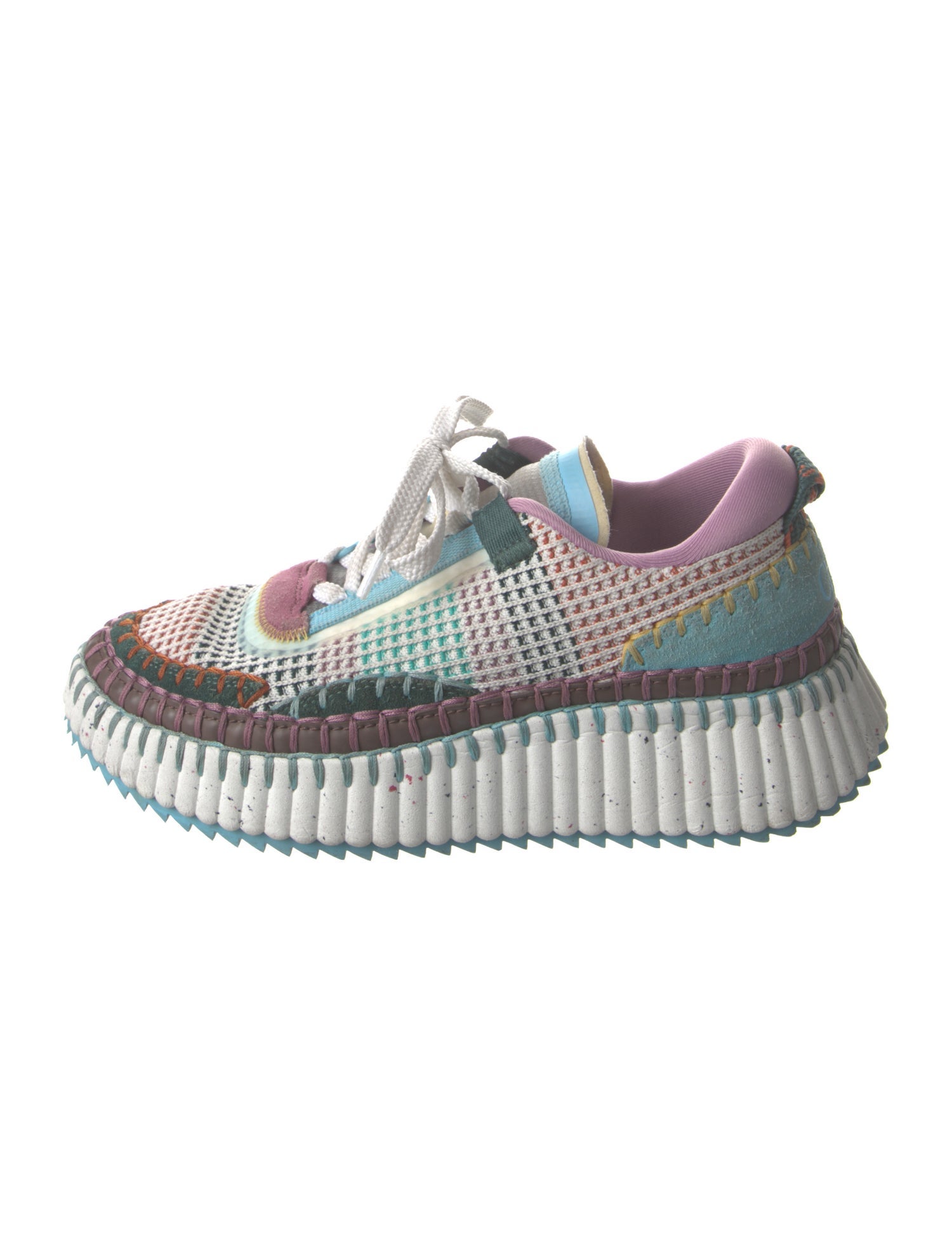 Chloé Plaid Print Sneakers