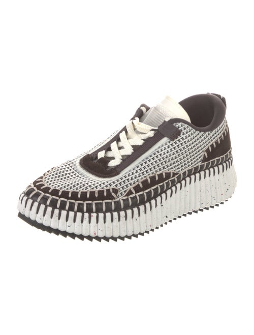 Chloé Plaid Print Whipstitch Trim Sneakers