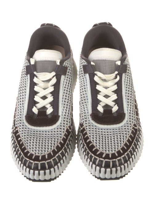 Chloé Plaid Print Whipstitch Trim Sneakers