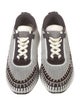 Chloé Plaid Print Whipstitch Trim Sneakers