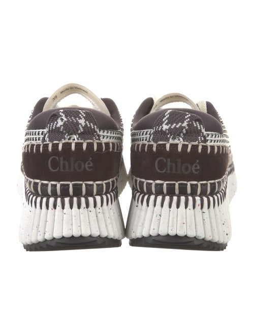 Chloé Plaid Print Whipstitch Trim Sneakers