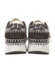 Chloé Plaid Print Whipstitch Trim Sneakers