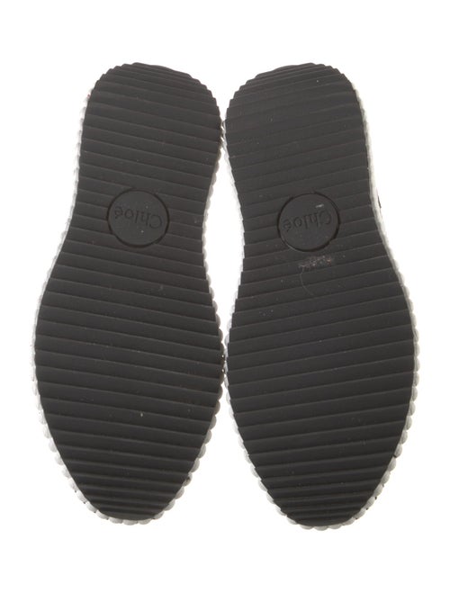 Chloé Plaid Print Whipstitch Trim Sneakers