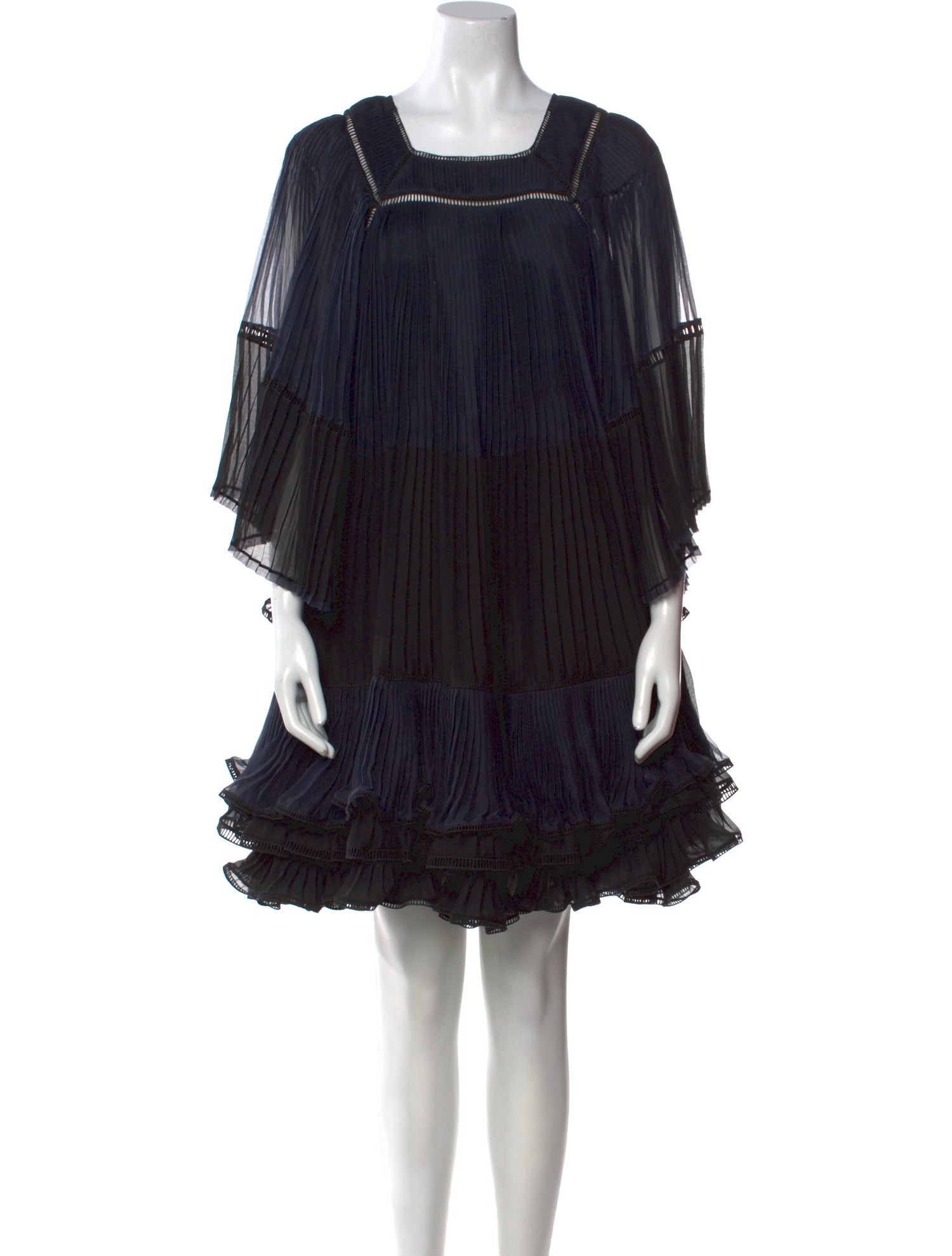 Chloé Square Neckline Knee-Length Dress