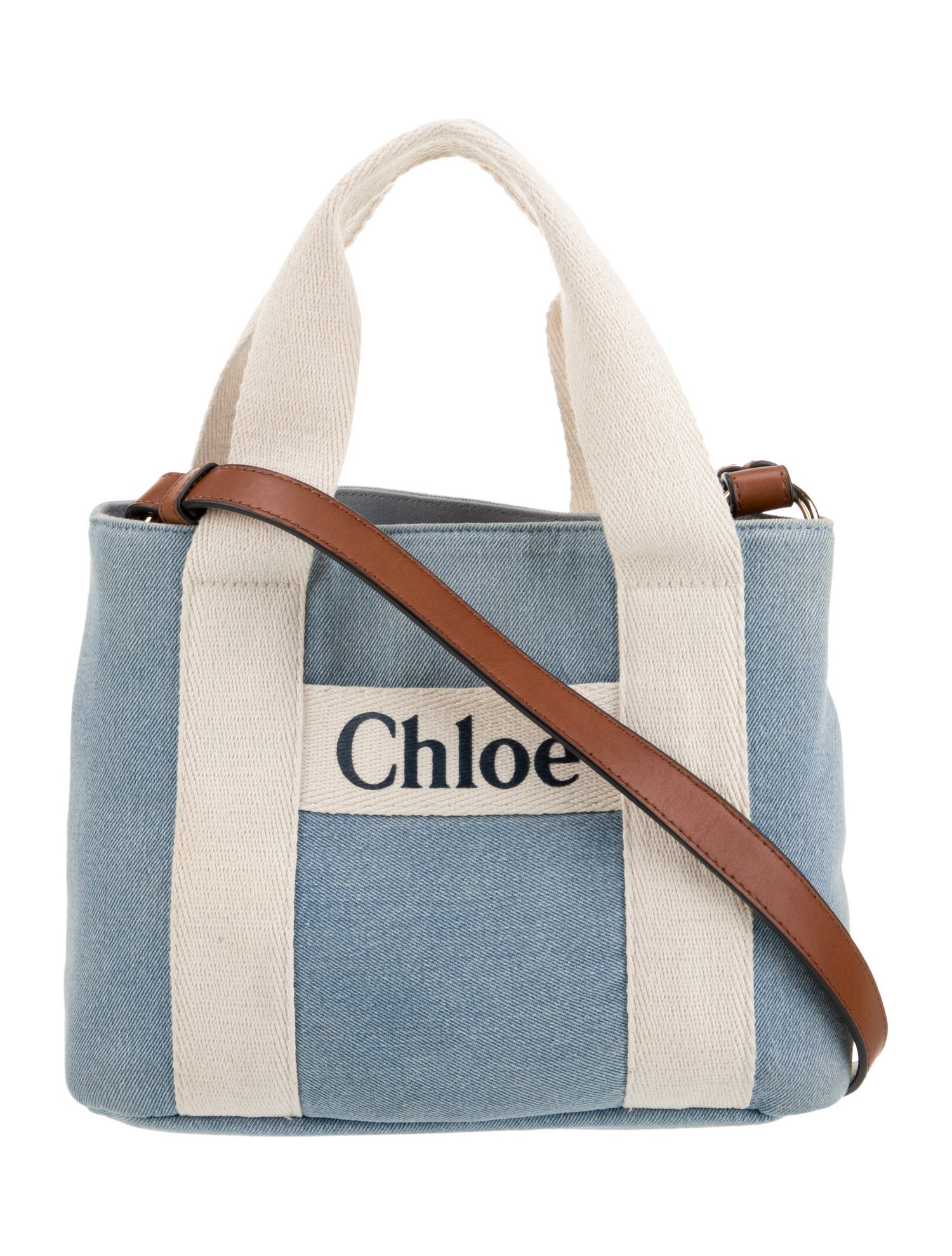 Chloé Logo Denim Hand Bag