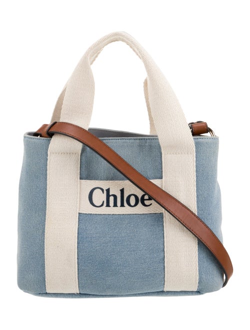 Chloé Logo Denim Hand Bag