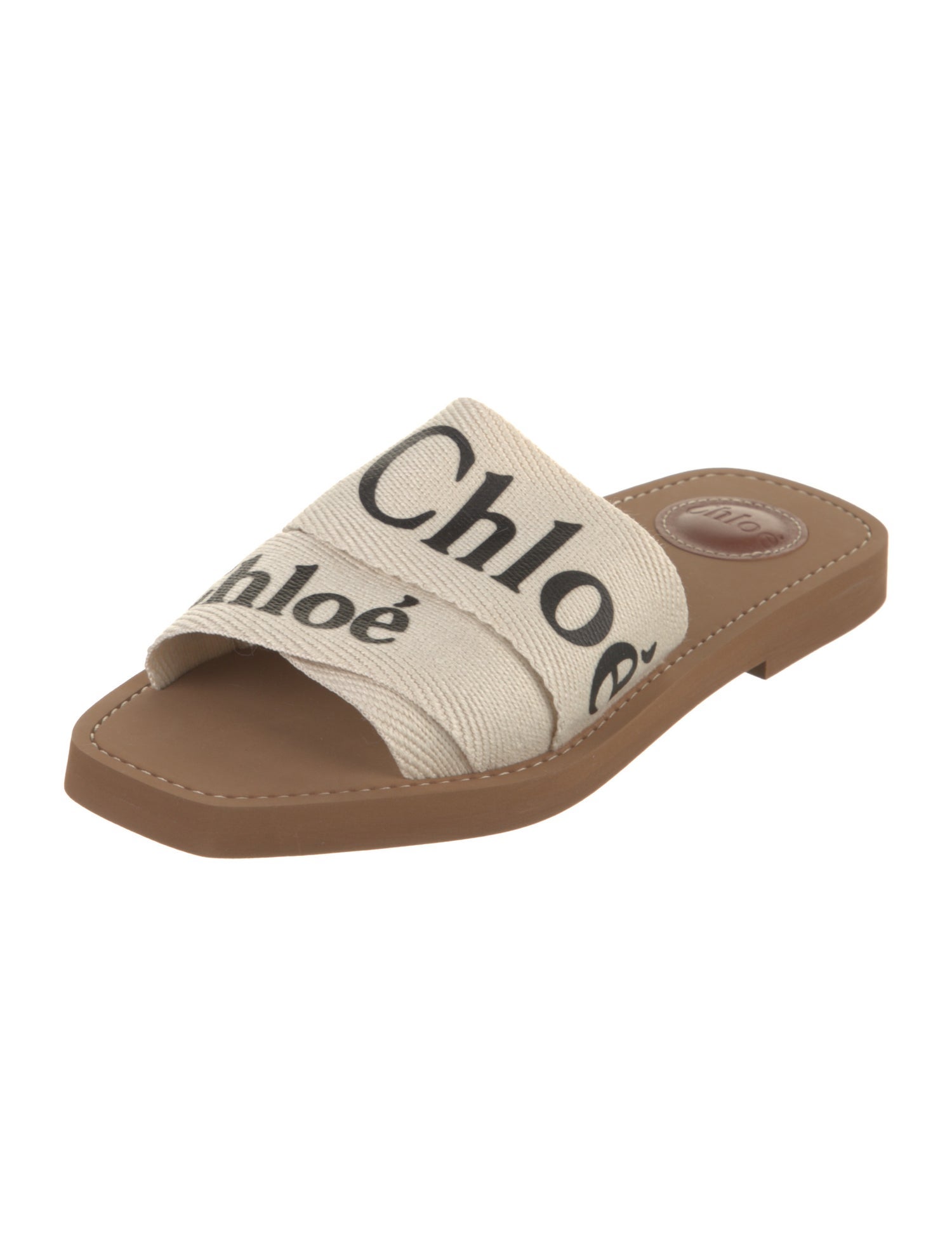 Chloé Canvas Graphic Print Slides