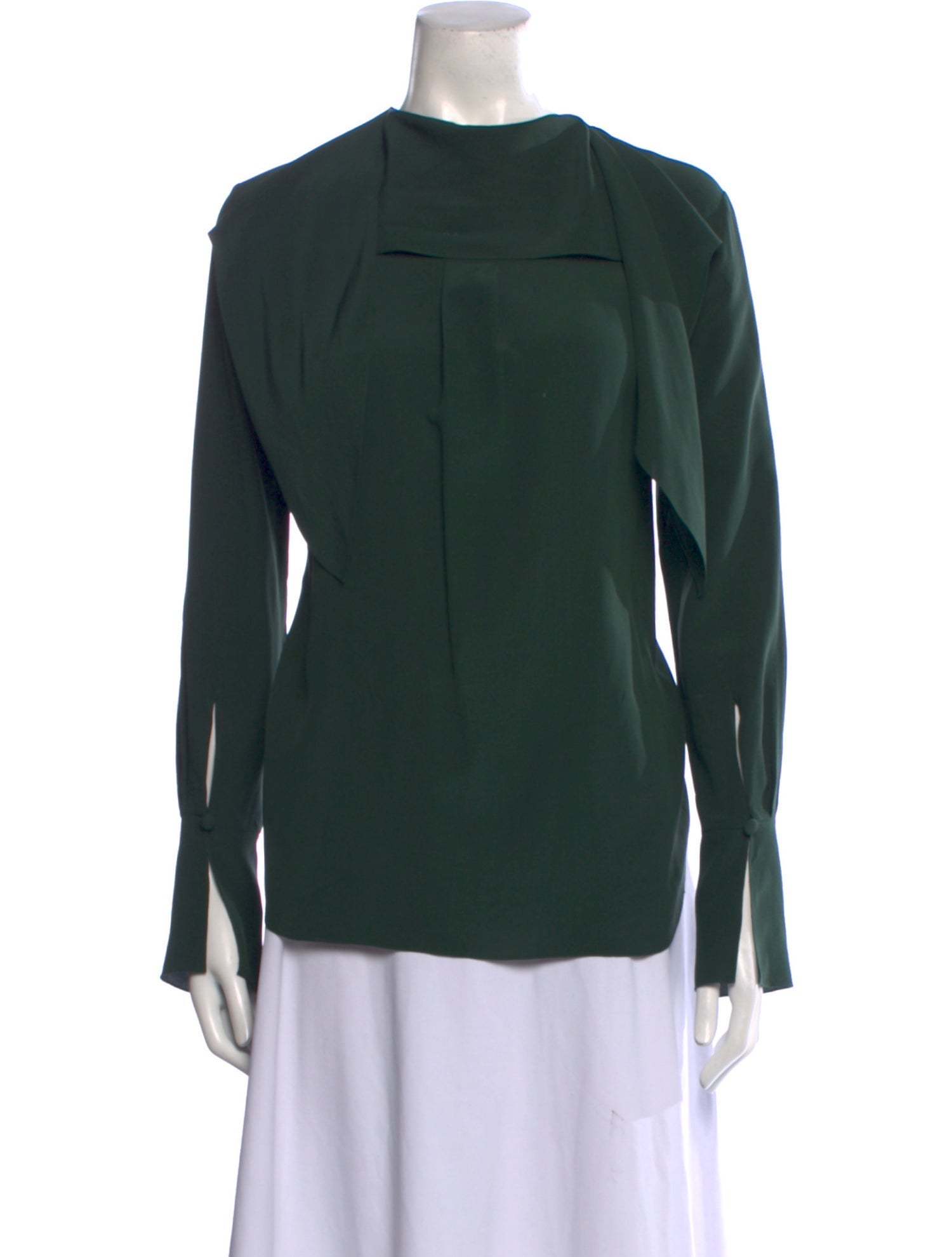 Chloé Silk Mock Neck Blouse