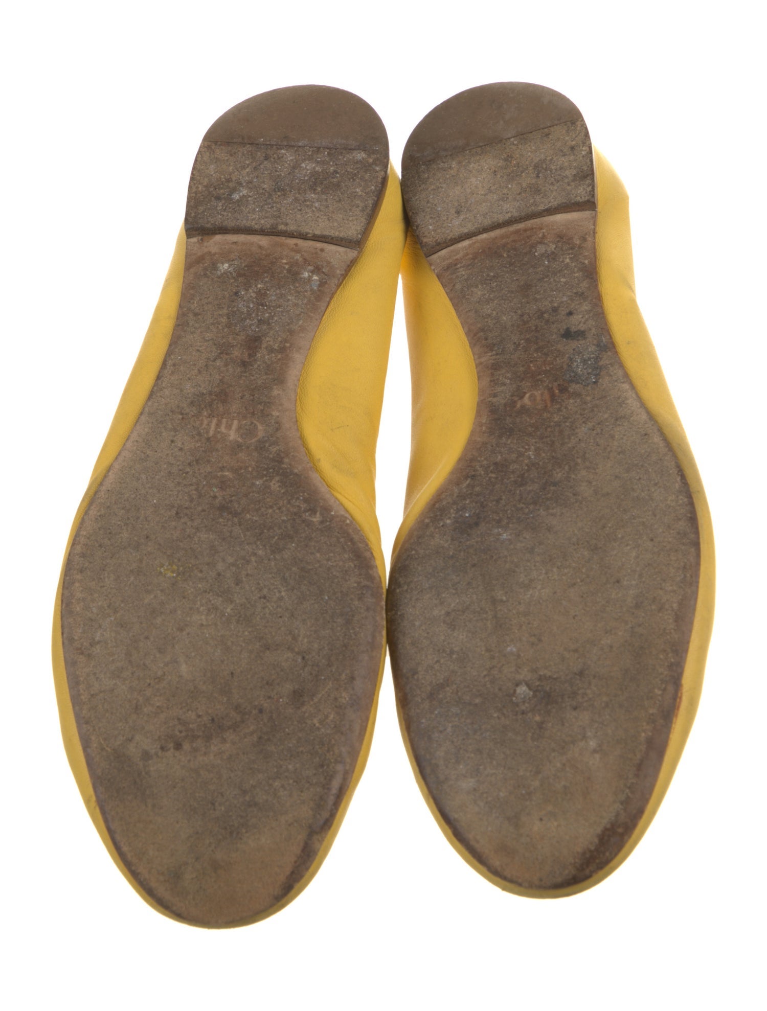 Chloé Leather Scalloped Accent Ballet Flats